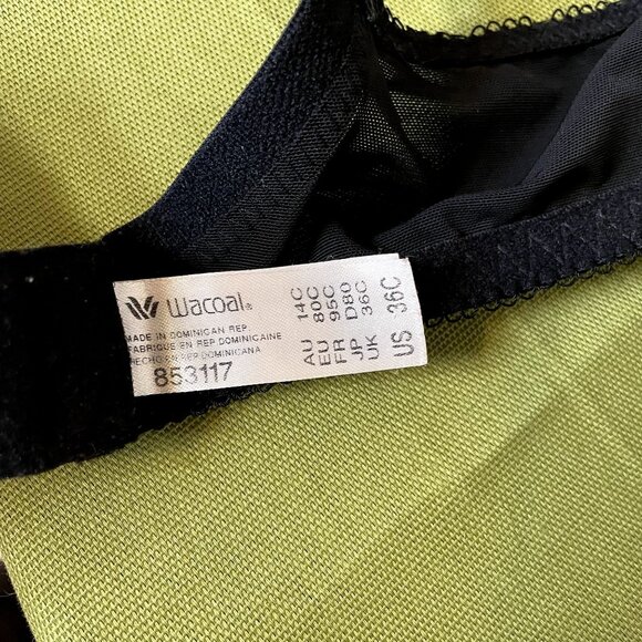 Wacoal Black La Femme Plunge Underwire Molded Cup T-Shirt Bra 36C - Picture 4 of 7